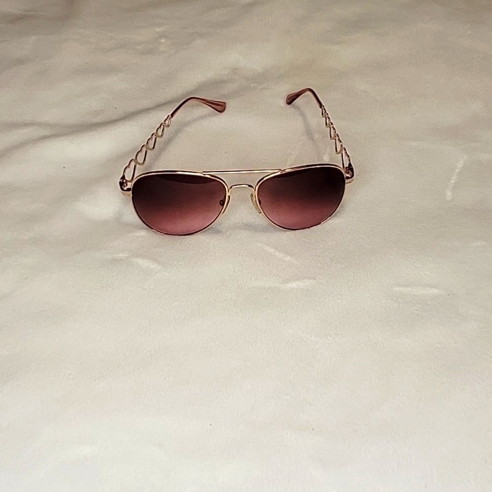 Rose Gold Heart Sunglasses